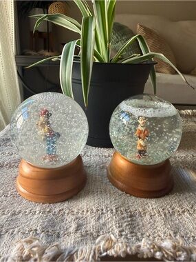 Vintage Disney Snow Globes Set of 2